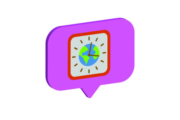 3D Icon Space Clock