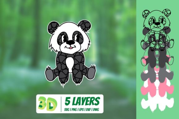 3D Panda SVG