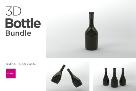 Elevate Your Brand Identity with the 3D Bottle Mockup Bundle Vol-22