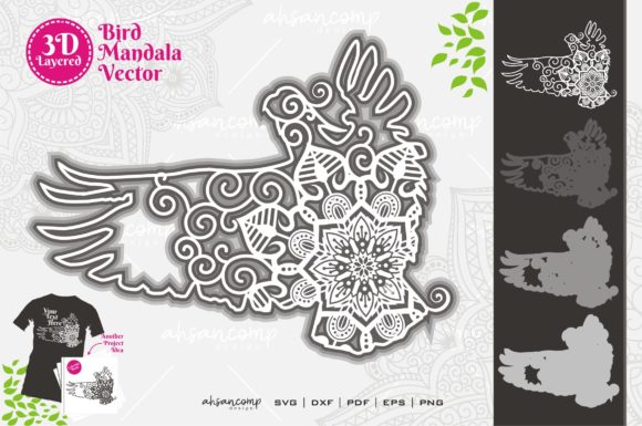 Elevating Digital Craftsmanship with the Cockatoo Mandala 7 SVG 3D Layered Collection