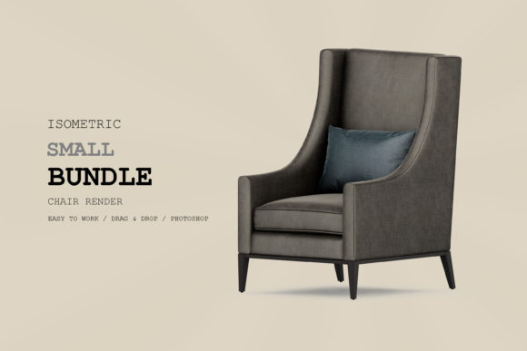 Isometric Armchair 3D Rendering Pack 169