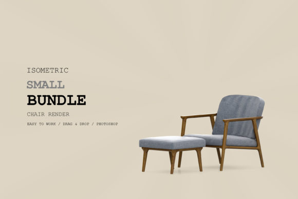 Isometric Armchair 3D Rendering Pack 173