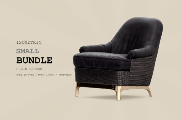 Isometric Armchair 3D Rendering Pack 177