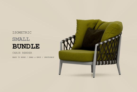 Isometric Armchair 3D Rendering Pack 181