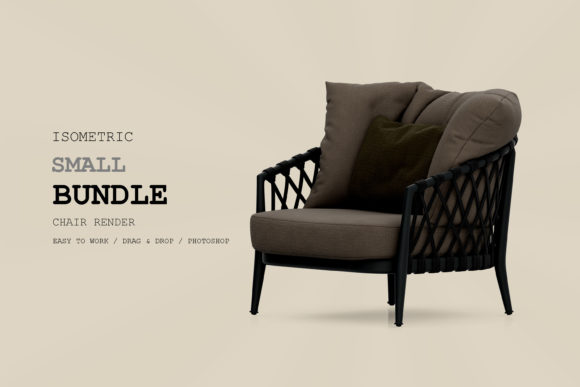 Isometric Armchair 3D Rendering Pack 183