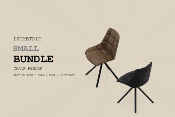 Isometric Chair 3D Render Pack 260