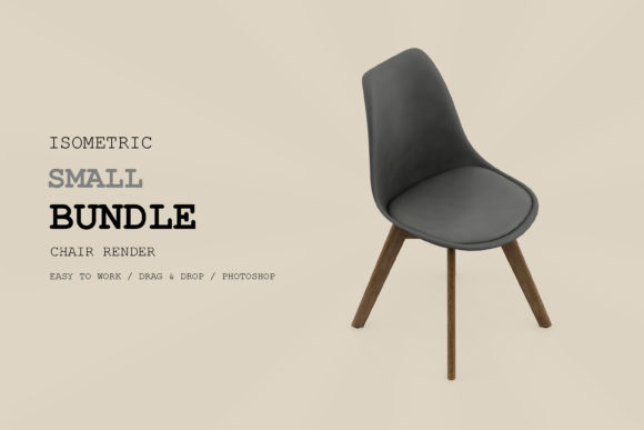 Isometric Chair 3D Render Pack 302: Evaluation and Use Cases