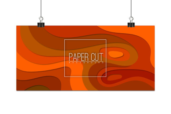 Orange Paper Cut Background Design