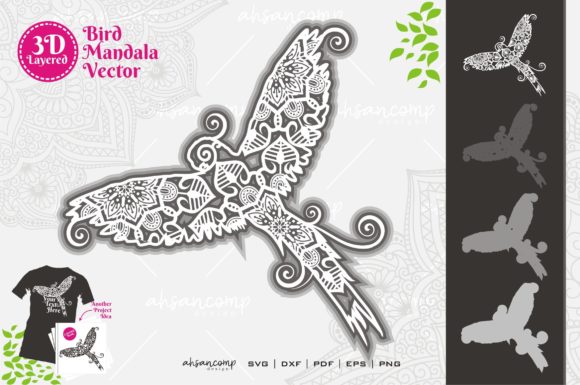 Parrot Mandala Vector 3D Layered 1: Strategic Design for Intentional Branding and Creative Projects